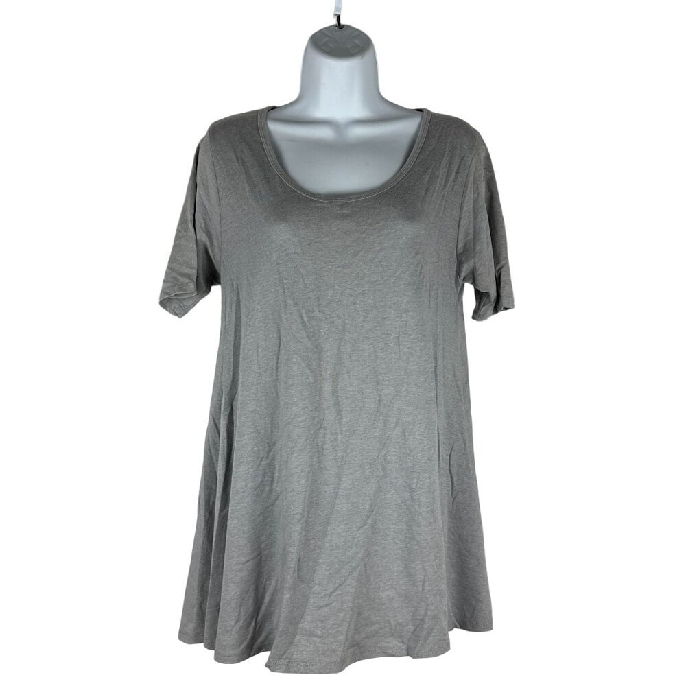 LuLaRoe Heather Gray Short Sleeve A-Line Tunic Dress XXS Polyester & Spandex Ble